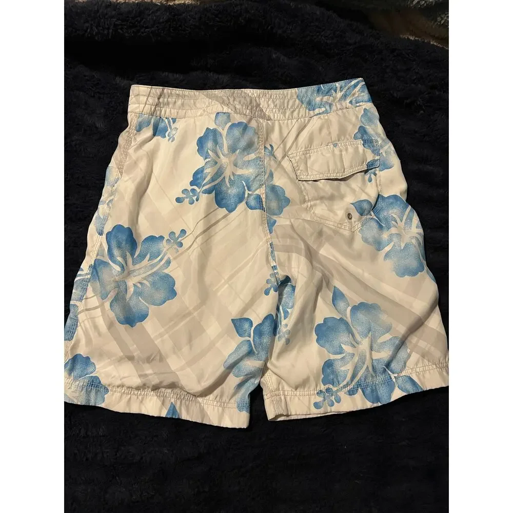 American Eagle Outfitters Swim Trunks Mens 32 Floral Hawaiian Board Shorts